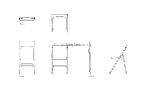 Foldable Chair Free Cad Drawings