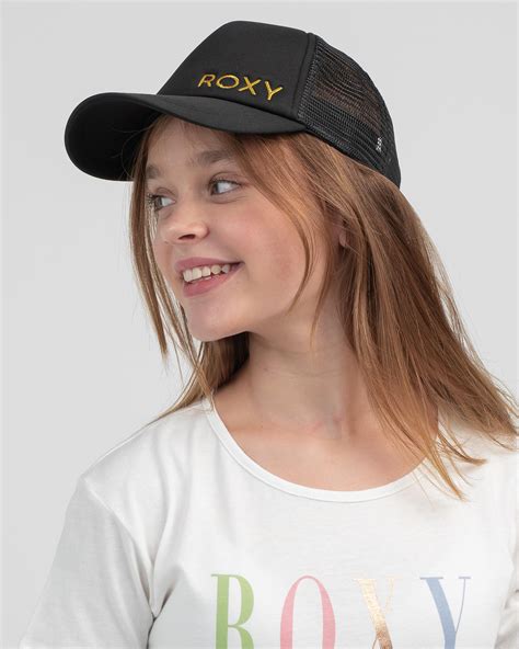 Roxy Girls North Sister Trucker Cap In Anthracite Fast Shipping