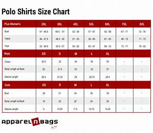 Polo Shirt Size Chart Apparelnbags Com