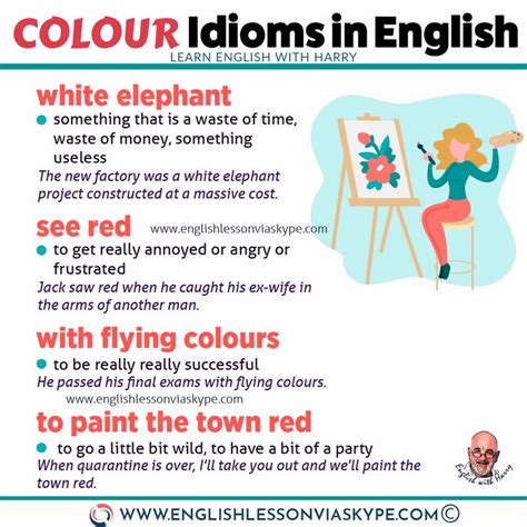 18 Colour Idioms In English Learn English With Harry 👴 English