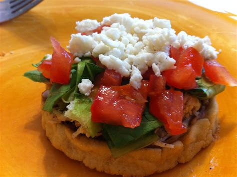 This classic mexican dish can best be described as a thick corn tortilla topped with all kinds of deliciousness. JohnsonCuisine: Sopes
