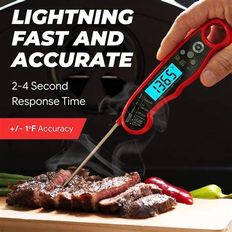 Best Waterproof Ultra Fast Thermometer With Backlight And Calibration