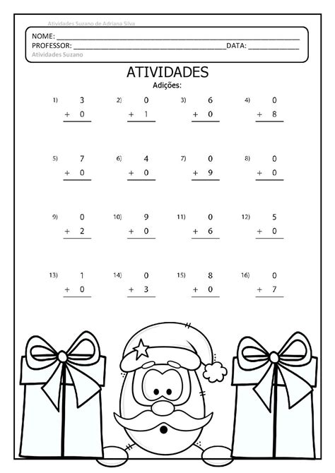 Atividade Adição 1 Ano