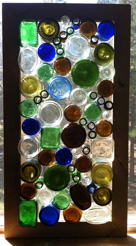 Upcycled Glass Bottle Window Panel