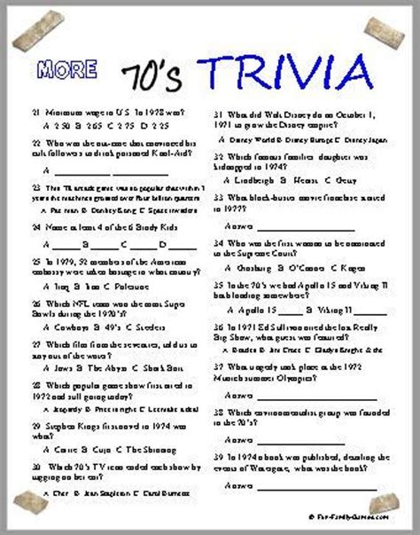 70s And 80s Trivia Questions And Answers Quiz