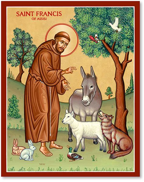 Men Saint Icons St Francis And The Animals Icon Monastery Icons