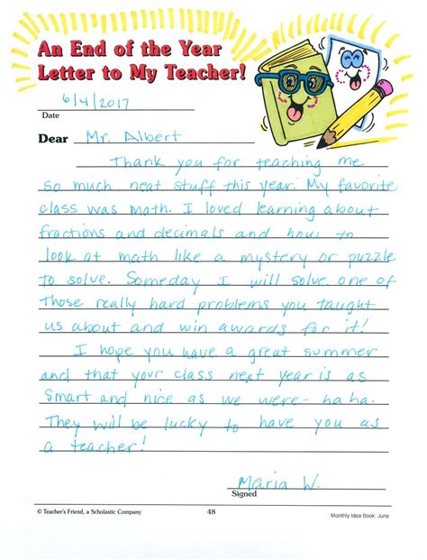 How Can I Write Letter To My Teacher Eugene Glovers Kindergarten