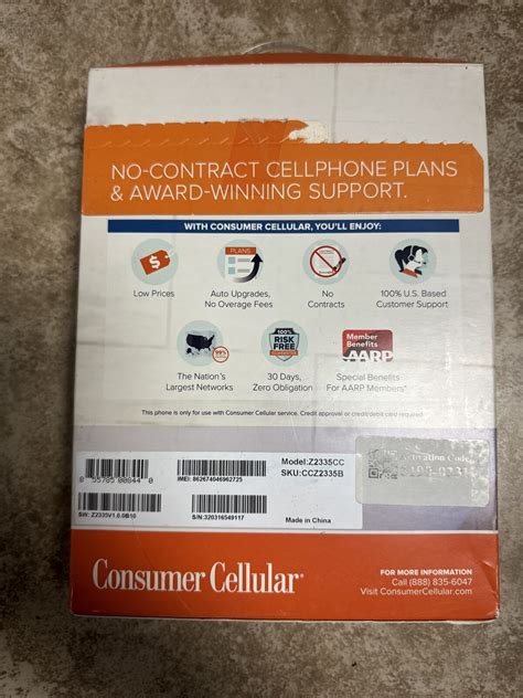Consumer Cellular Postpaid Link Ii Flip Phone 8gb Black Open Box