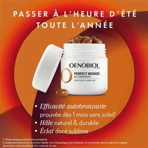 Oenobiol Perfect Bronze Autobronzant Capsules Hâle Uniforme Durable