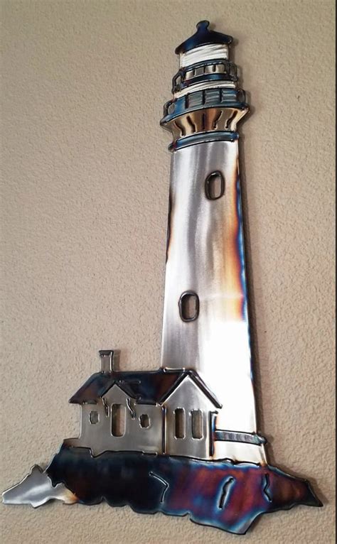 Metal Lighthouse Torched Wall Art Etsy