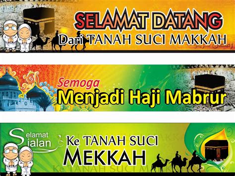 Konsep Banner Selamat Datang Haji Cdr Spanduk Selamat Datang
