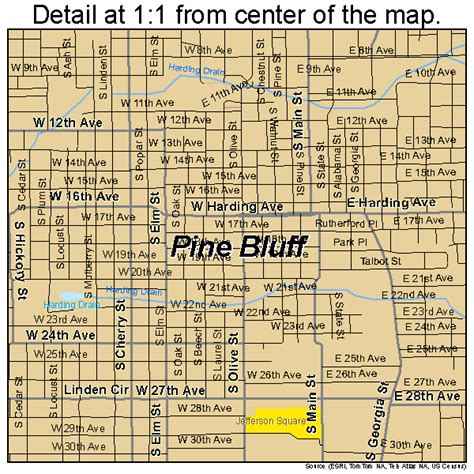 Pine Bluff Arkansas Street Map 0555310