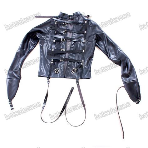 Womens Straitjacket Pu Leather Strict Kinky Straight Jacket Kinky