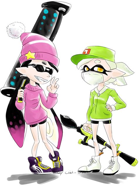 Splatoonagents 1 And 2 On Duty By Chivi Chivik On Newgrounds