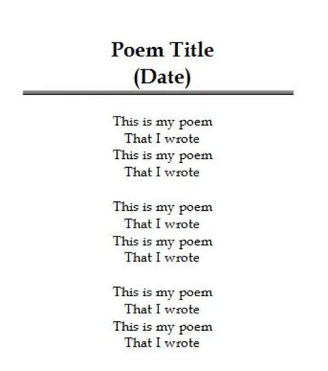 95 Example Of Line In Poetry