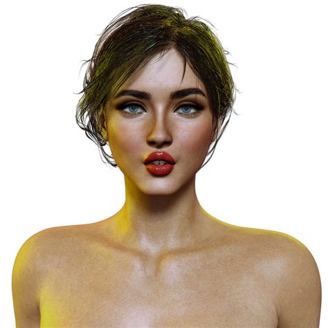 D Beautiful Sexy Woman Nude With Rigging Turbosquid