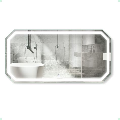 The protective coating prevents tarnishing and corrosion. Tudor 60″ X 36″ LED Bathroom Mirror w/ Dimmer & Defogger ...
