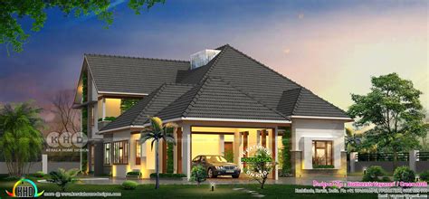 4 Bhk Sloped Roof House Architecture Design House Architecture Design