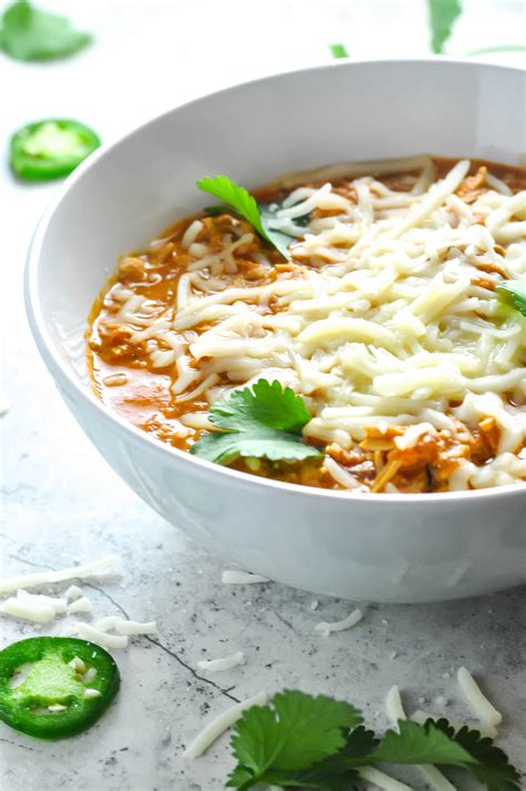 You can add it to salads, soups, tacos, enchiladas, nachos, pasta…the list goes on! Shredded Chicken Chili Recipe - KETOGASM