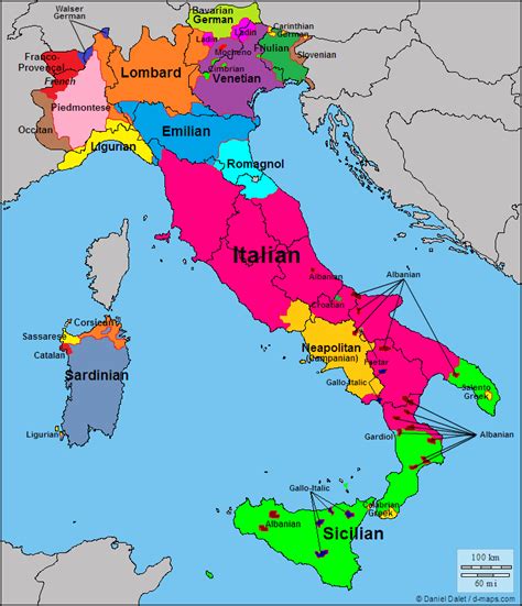 Languages Of Italy Language Map Historical Maps Europe Map