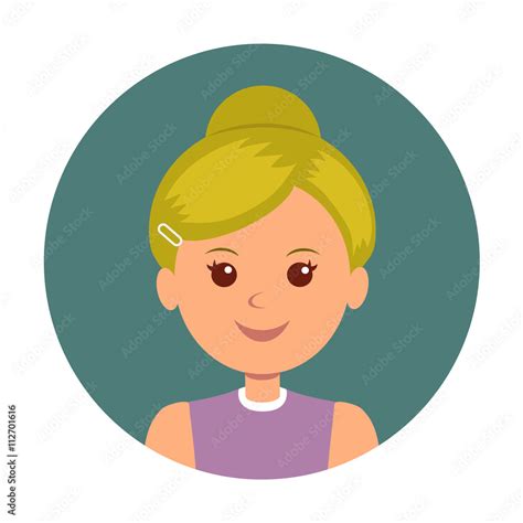 Avatar Girls Icon Vector Woman Icon Illustration Face Of Female Icons