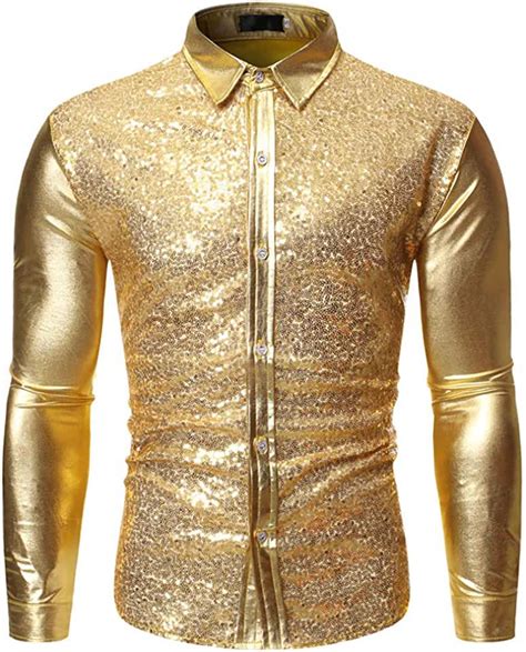 Amazon Co Uk Mens Glitter Shirt