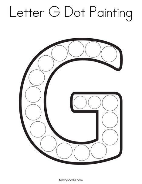 Letter h coloring pages coiffurehomme info. Letter G Dot Painting Coloring Page - Twisty Noodle ...