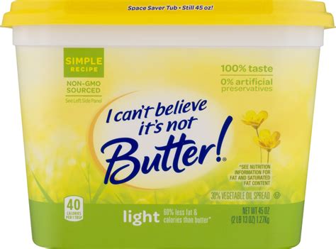 I Can T Believe It S Not Butter Vegetable Oil Spread Light I Can T Believe It S Not Butter