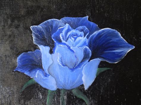 An Abstract Painting Of A Blue Rose Image Id 11138 Image Abyss