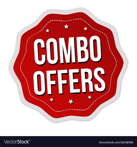 Combo Offers Label Or Sticker Royalty Free Vector Image