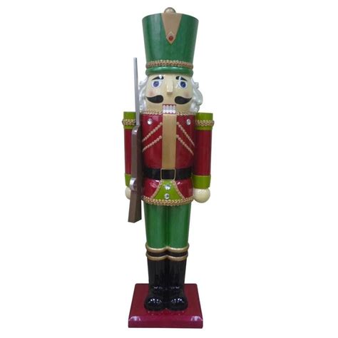 Home Accents Holiday Metallic Nutcracker Soldier With Staff 3 Ft