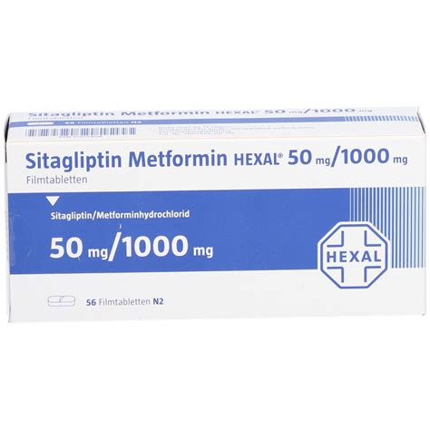 Sitagliptin Metformin Hexal 50 Mg 1000 Mg Filmtab 56 St Mit Dem E Rezept Kaufen Shop Apotheke