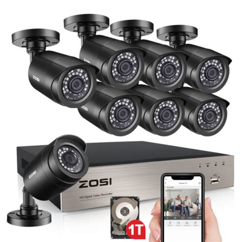 ZOSI MP Lite CH DVR P Outdoor Security Camera System With Hard Drive TB EBay