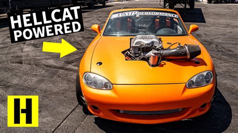 Dodge Hellcat Powered Mazda Miata Can Do 6th Gear Burnouts Youtube
