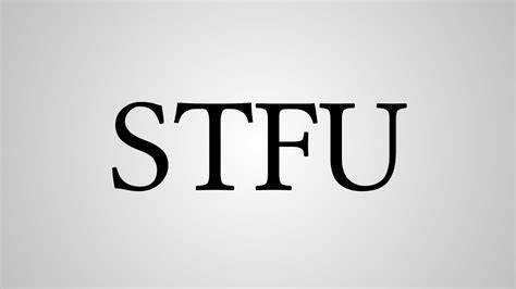 We did not find results for: What Does "STFU" Stand For? - YouTube
