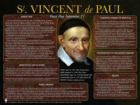 St Vincent De Paul Explained Poster Steubenville Press