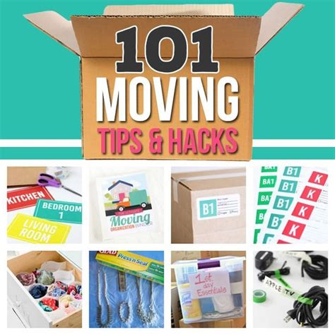101 Moving Tips And Hacks In A Box With The Title 101 Moving Tips And Hacks