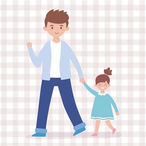 Father And Daughter Vector Design 1827766 Vector Art At Vecteezy