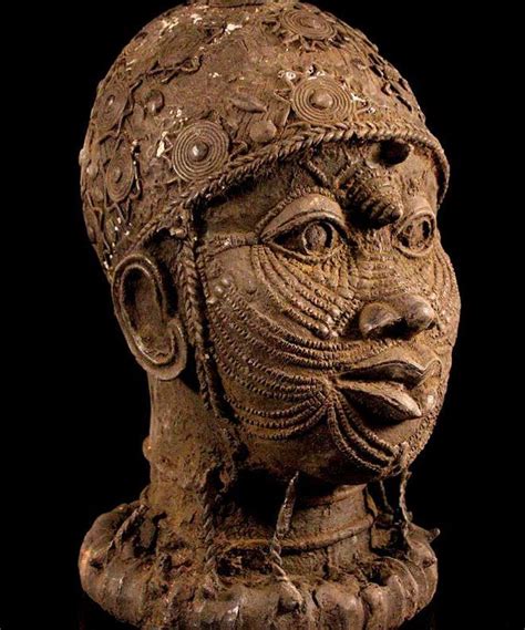Massive 7 Kg Ife Bronze Head Of Oni Oòni Yoruba Item 1311867