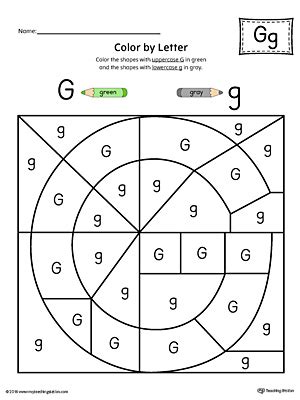 Its name in english is gee plural gees. Uppercase Letter G Color-by-Letter Worksheet | MyTeachingStation.com