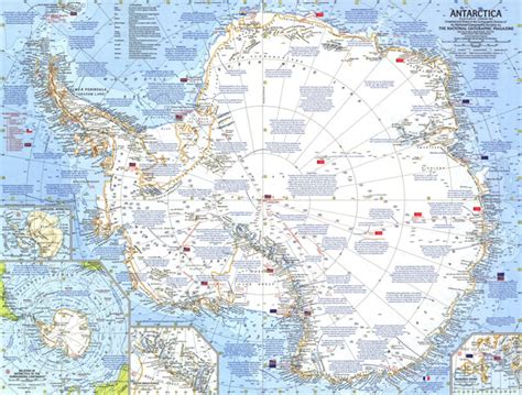 National Geographic Antarctica Map 1962