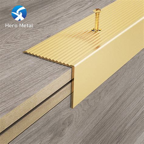 Aluminum Alloy L Shape Anti Slip Stair Edging Stair Nosing For Ceramic Tile Trim China Stair