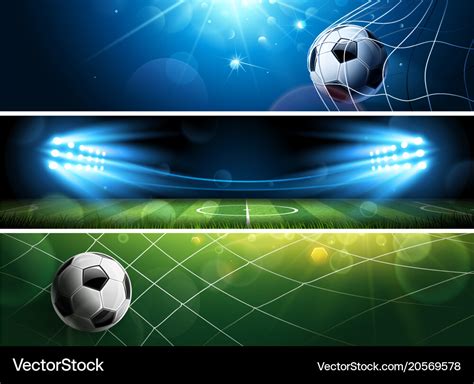 Soccer Banners Royalty Free Vector Image Vectorstock