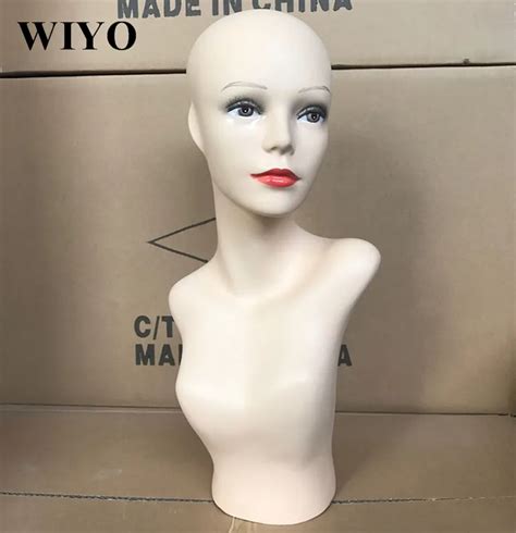 realistic female mannequin head for wigs hat sunglass display stands manikin head women makeup