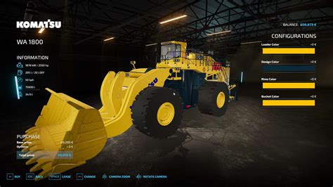 Fs22 Komatsu Wa 1800 V10 Fs 22 Forklifts Excavators Mod Download