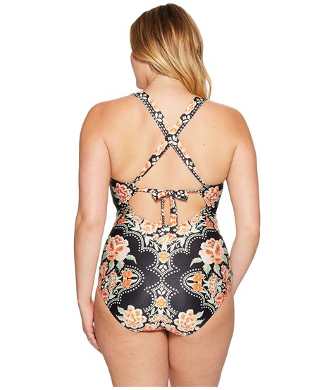 Becca By Rebecca Virtue Plus Size Southern Belle One Piece Zappos Com Free Shipping Both Ways