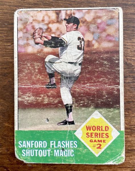 1963 topps world series 143 jack sanford for sale online ebay