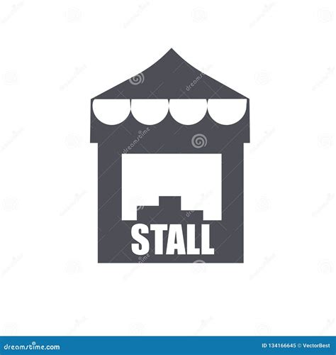 Stall Icon Vector Sign And Symbol Isolated On White Background Stall