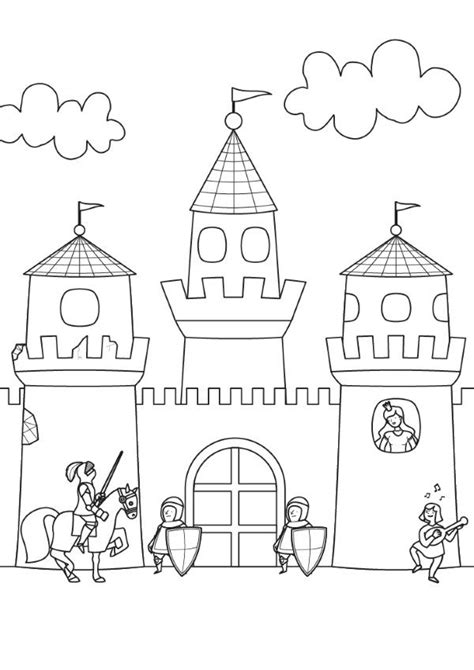 Dibujos de castillos de princesas para colorear Imagui