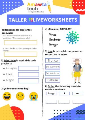 Taller Topworksheets Ficha Interactiva Topworksheets
